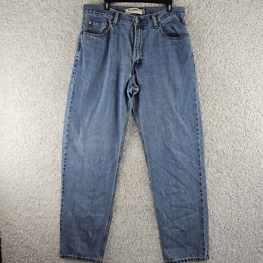 Levi's 550 Relaxed Fit Tapered Leg Jeans Sz 34x34 Baggy Medium Wash EUC